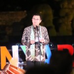 Manajer Kerjasama Antar Daerah Sukirno saat memberikan sambutan Direktur Eksekutif Apeksi.