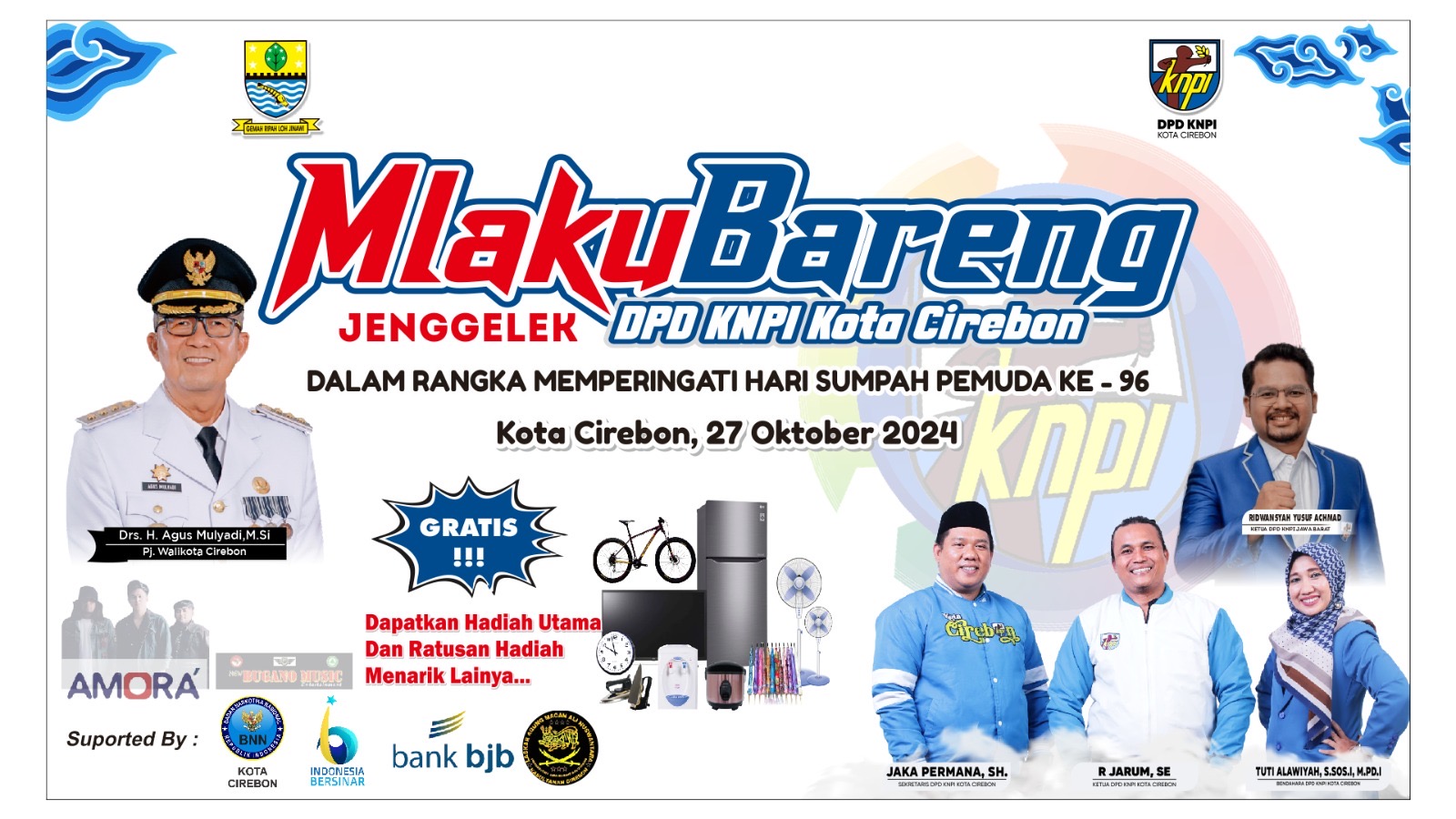 Satukan Pemuda Kota Cirebon Bebas Narkoba, BNN Kota Cirebon Gelar Kampanye pada Peringatan Sumpah Pemuda ke-96